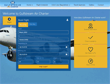 Tablet Screenshot of gulfstreamaircharter.com